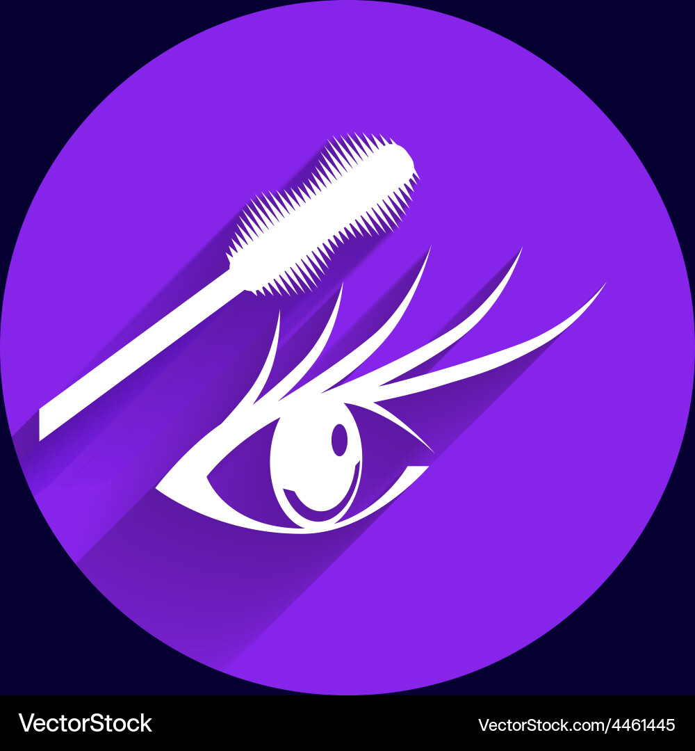 Mascara eye brush paint makeup stroke isolated Vector Image