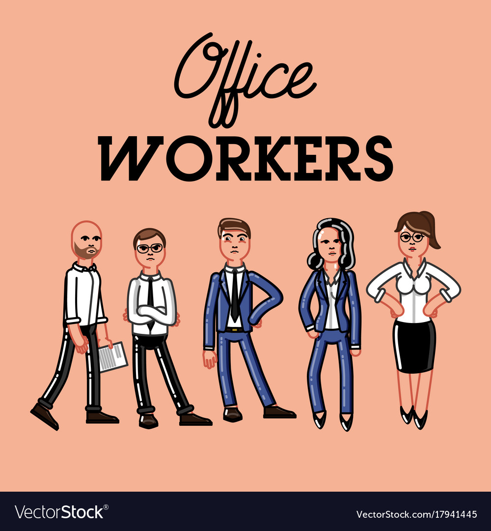 Set Of Office Worker Royalty Free Vector Image set-of-office-worker-royalty-free-vector-image