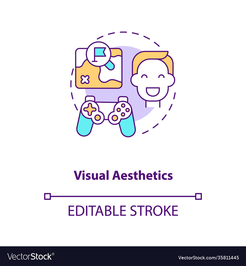 Visual aesthetics concept icon Royalty Free Vector Image