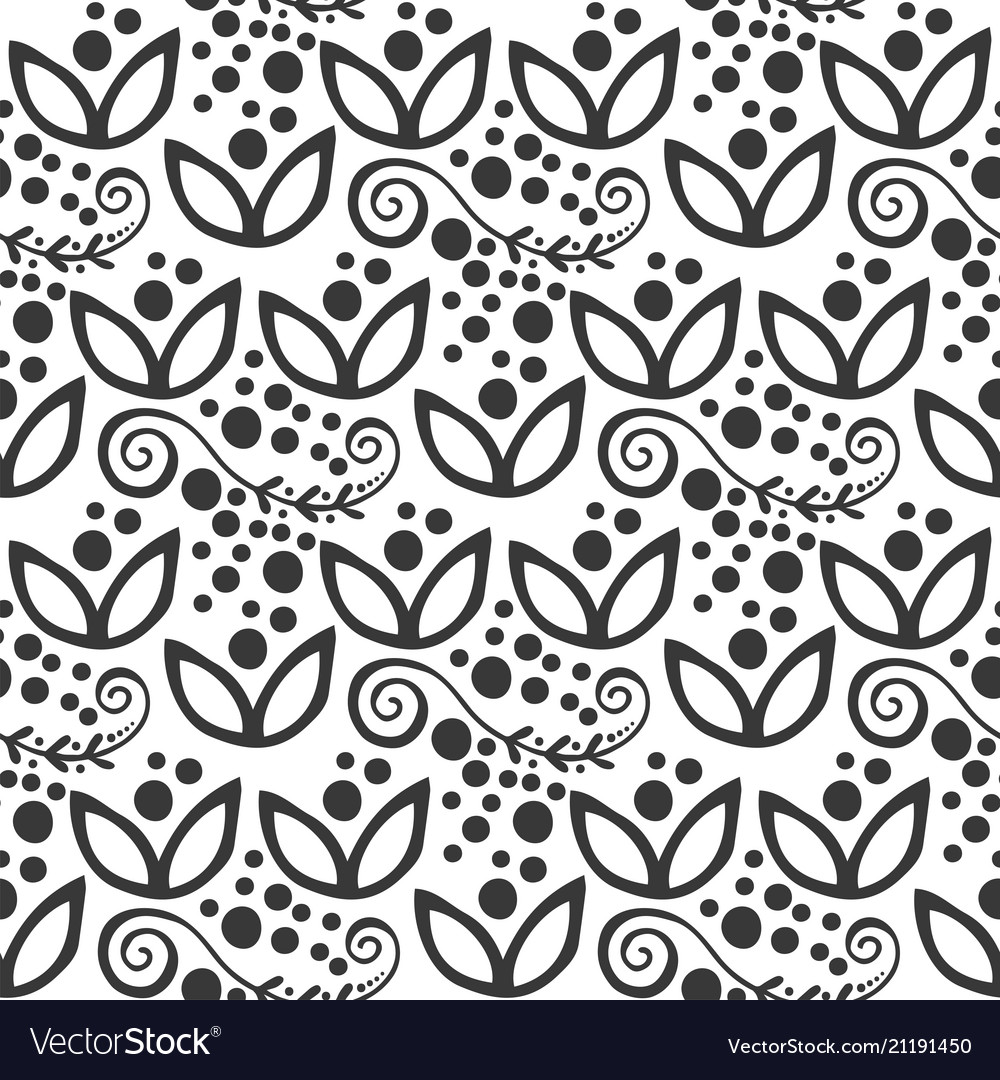 Floral seamless swirl mehendi flower pattern Vector Image