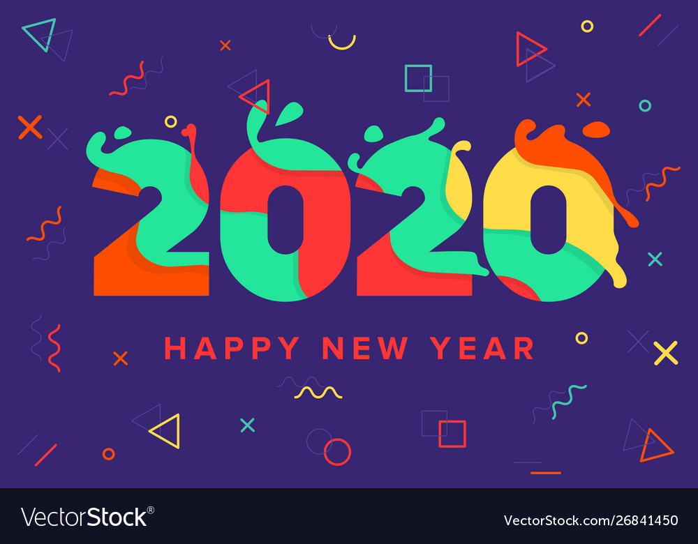 Happy new year 2019 celebration greeting card Vector Image