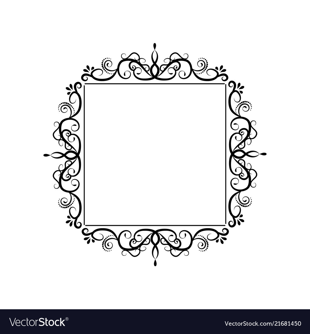 Vintage swirl frame set Royalty Free Vector Image