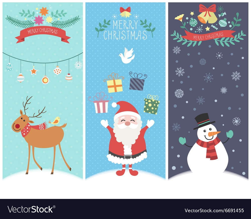 Cute christmas graphic cartoon design Royalty Free Vector