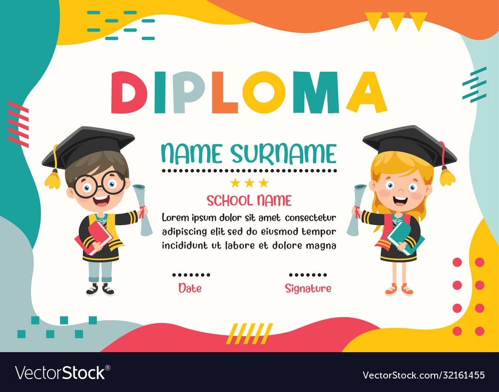 Diploma certificate Royalty Free Vector Image - VectorStock