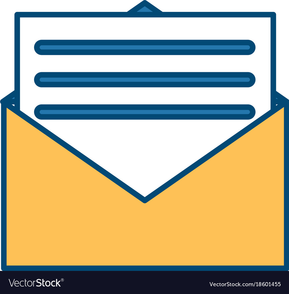 Envelope open symbol Royalty Free Vector Image