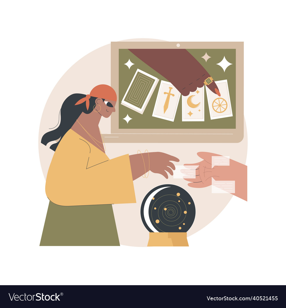 Fortune telling abstract concept vector image Fortune telling abstract concept