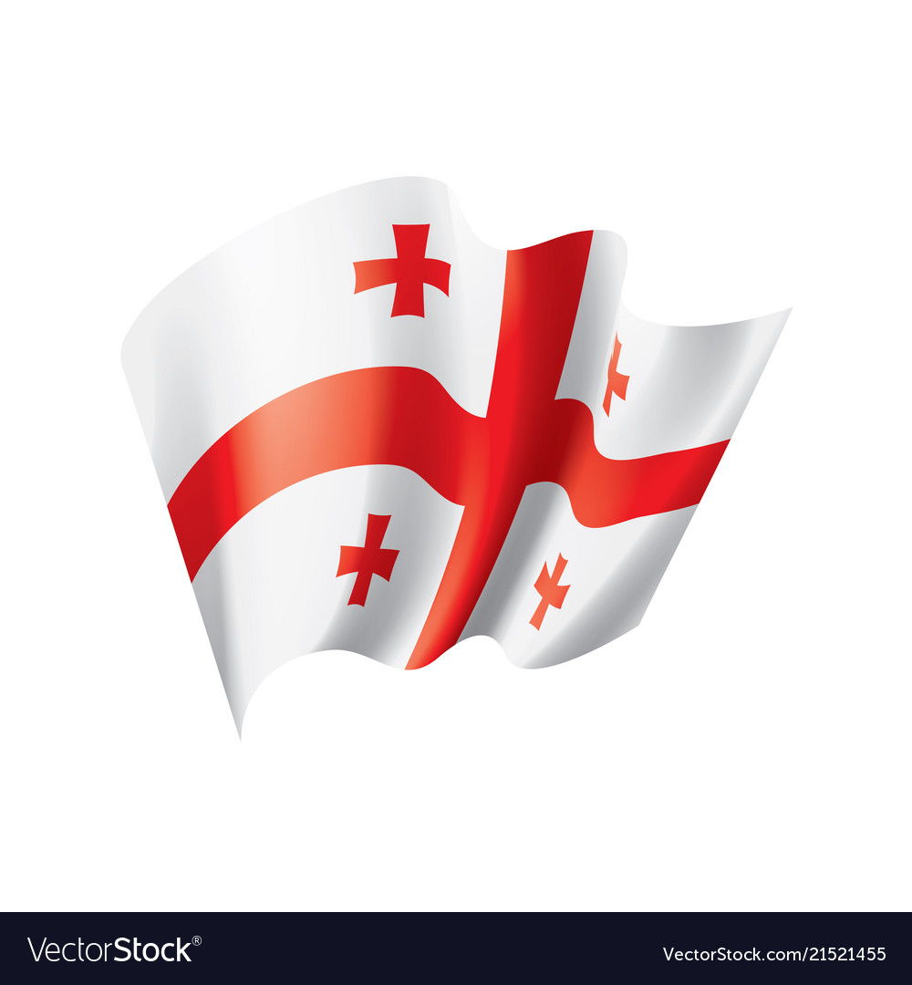 Georgia flag on a white Royalty Free Vector Image