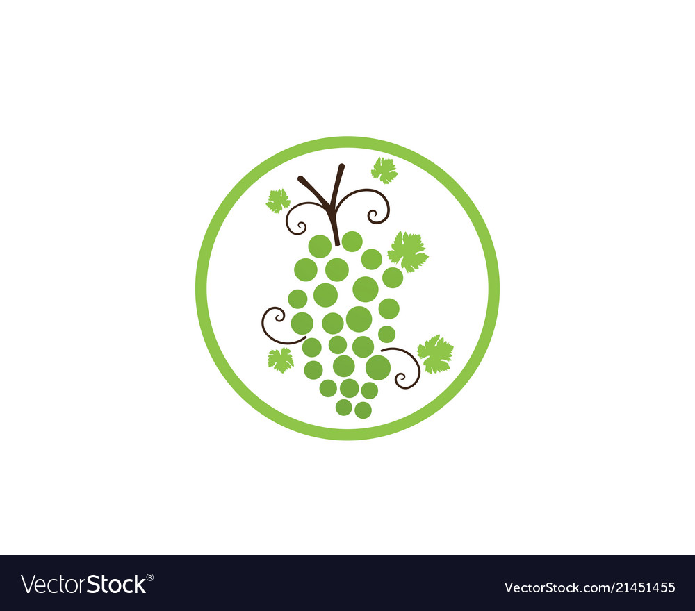 Grape purple and green Royalty Free Vector Image