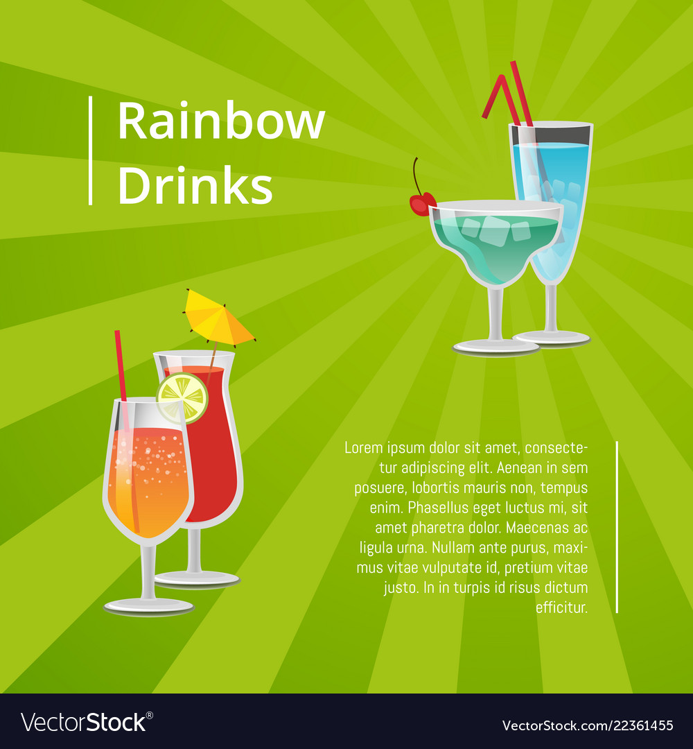 rainbow drinks summer cocktails