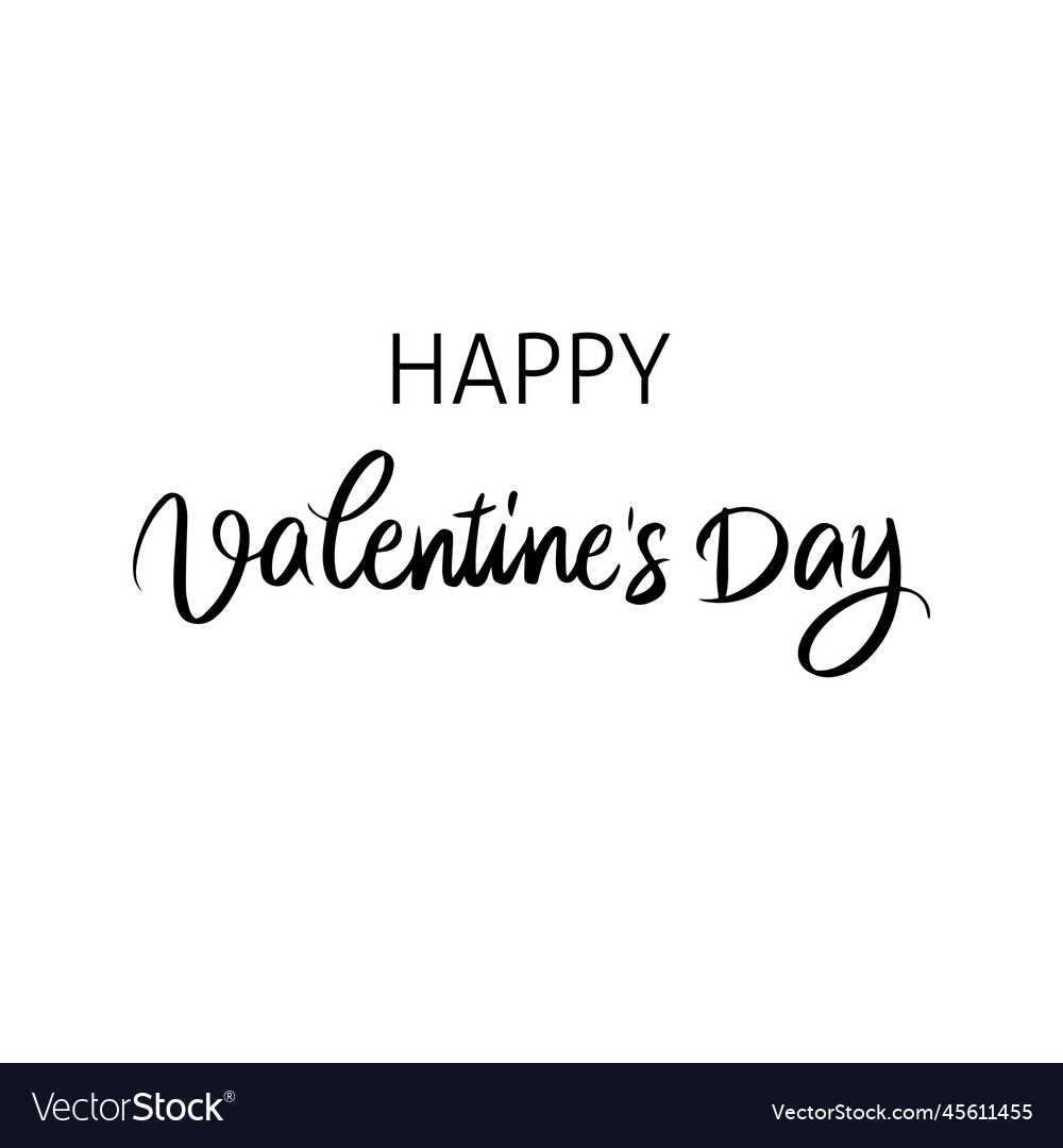 Valentines day handwritten lettering isolated Vector Image