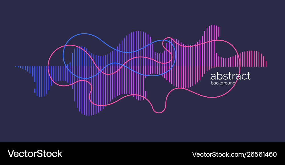 Abstract background with dynamic waves Royalty Free Vector