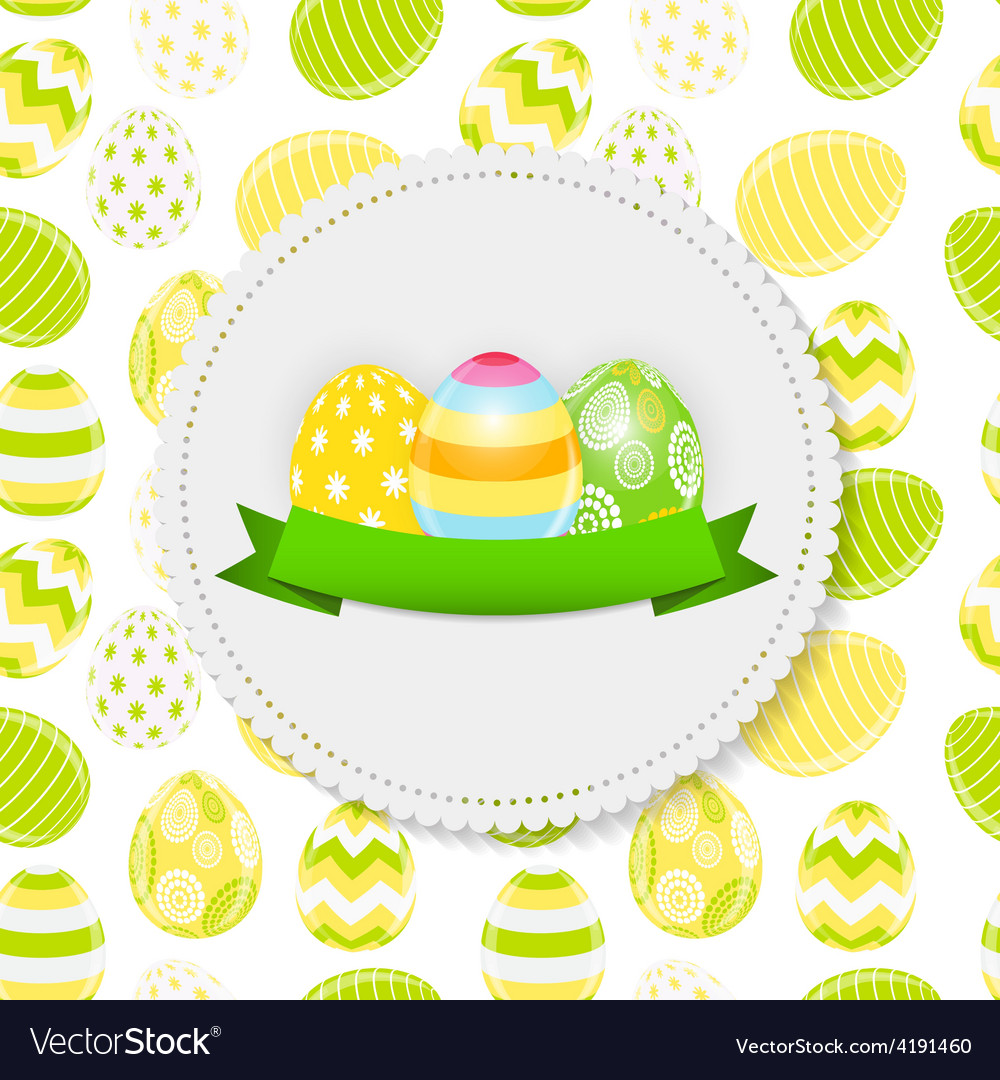 Beautiful Easter Egg Background Royalty Free Vector Image