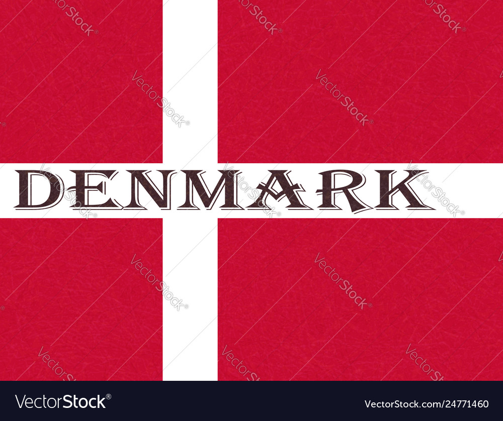 Flag denmark scandinavian northern country Vector Image