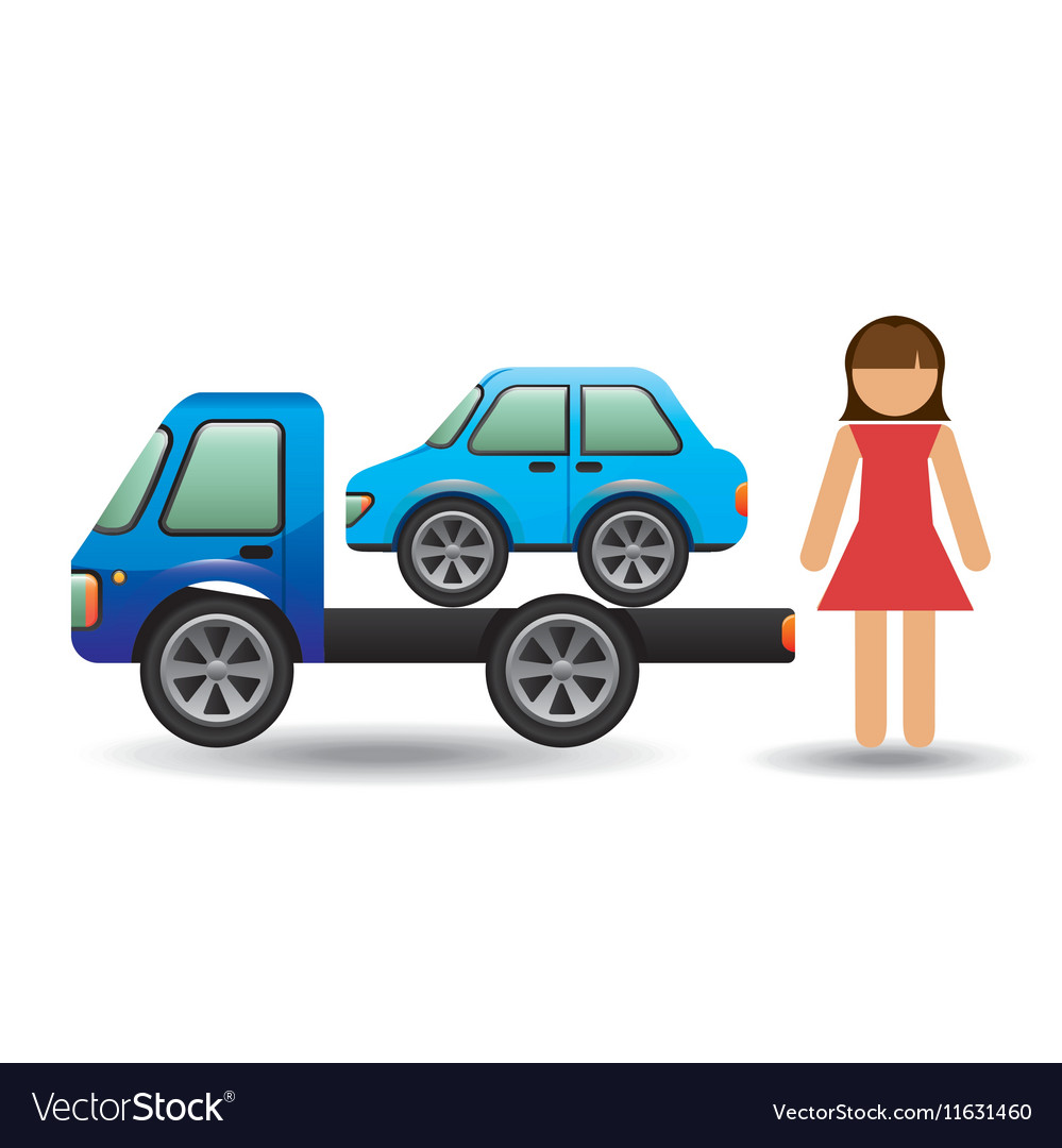 Towing Truck Design Graphic Royalty Free Vector Image Towing Truck Design Graphic Vector Image
