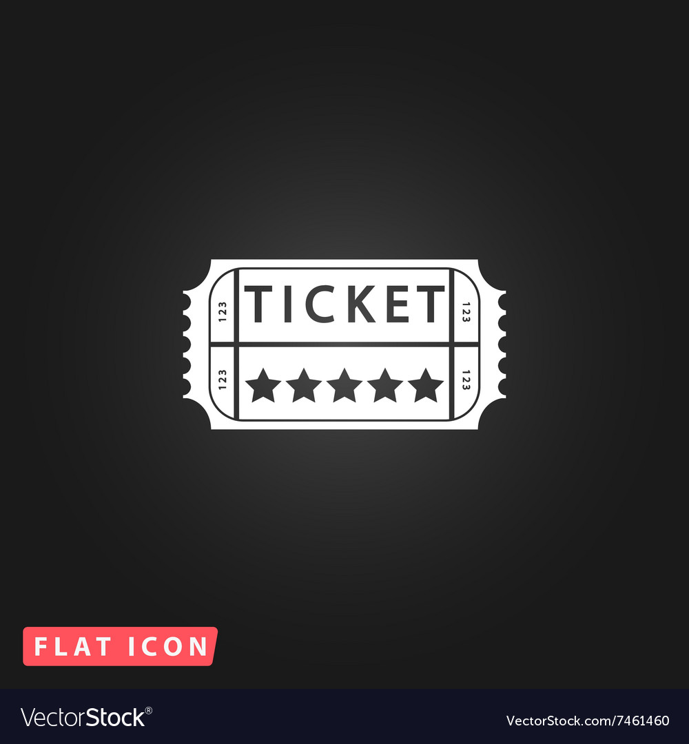 Vintage ticket icon on background Royalty Free Vector Image