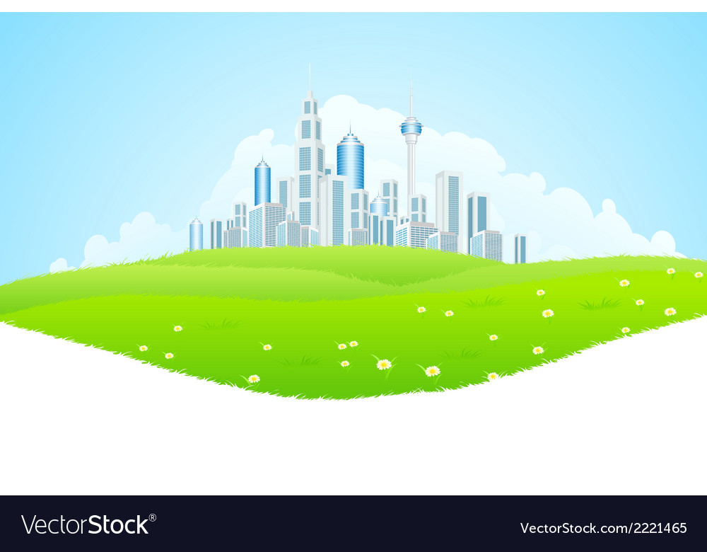 Green landscape Royalty Free Vector Image - VectorStock