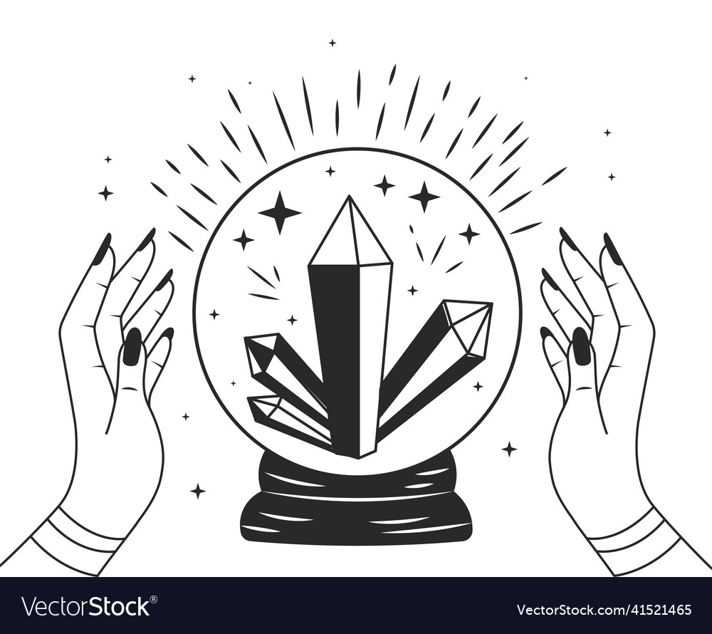 Magic crystal ball Royalty Free Vector Image - VectorStock