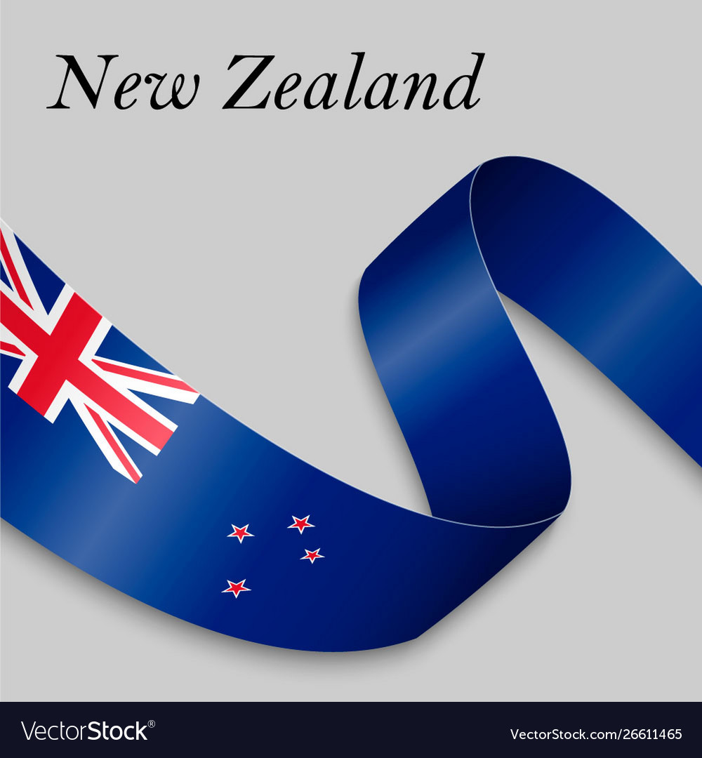 Waving Ribbon Or Banner With Flag Royalty Free Vector Image