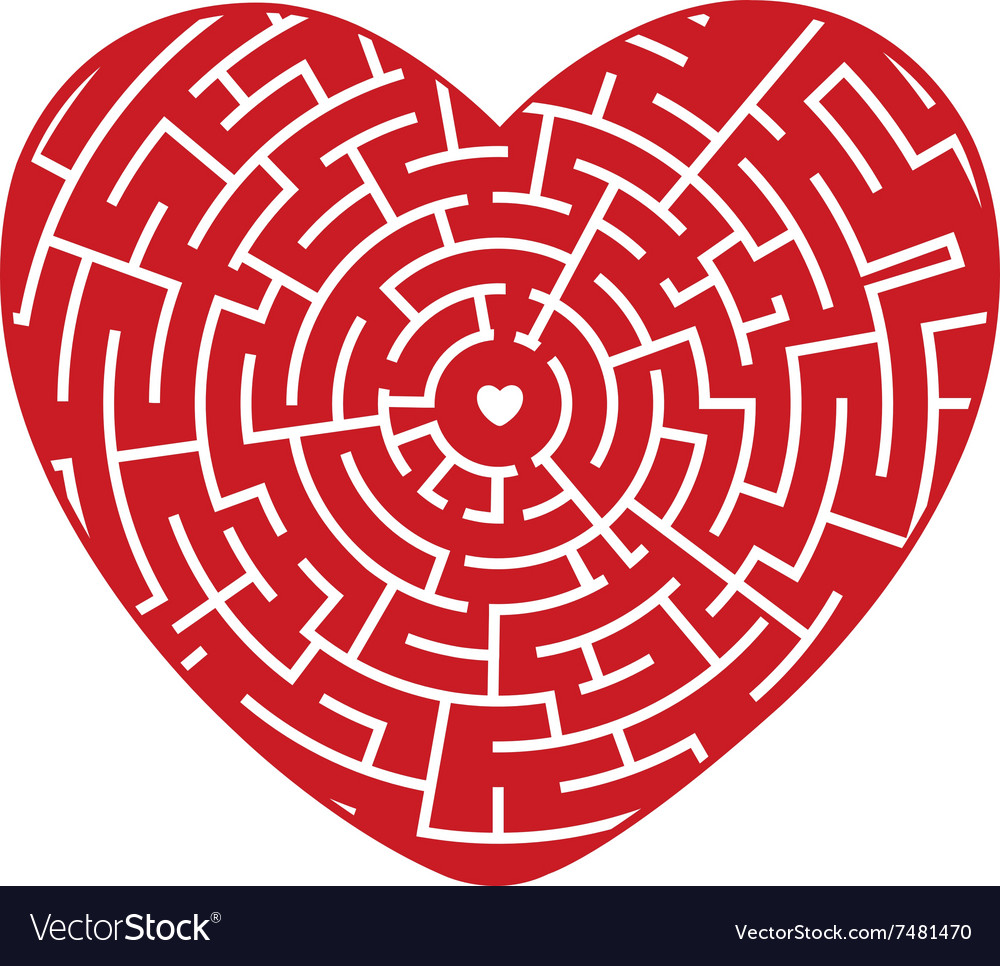 Heart of the labyrinth Royalty Free Vector Image