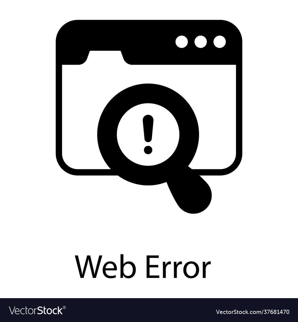 Web error Royalty Free Vector Image - VectorStock