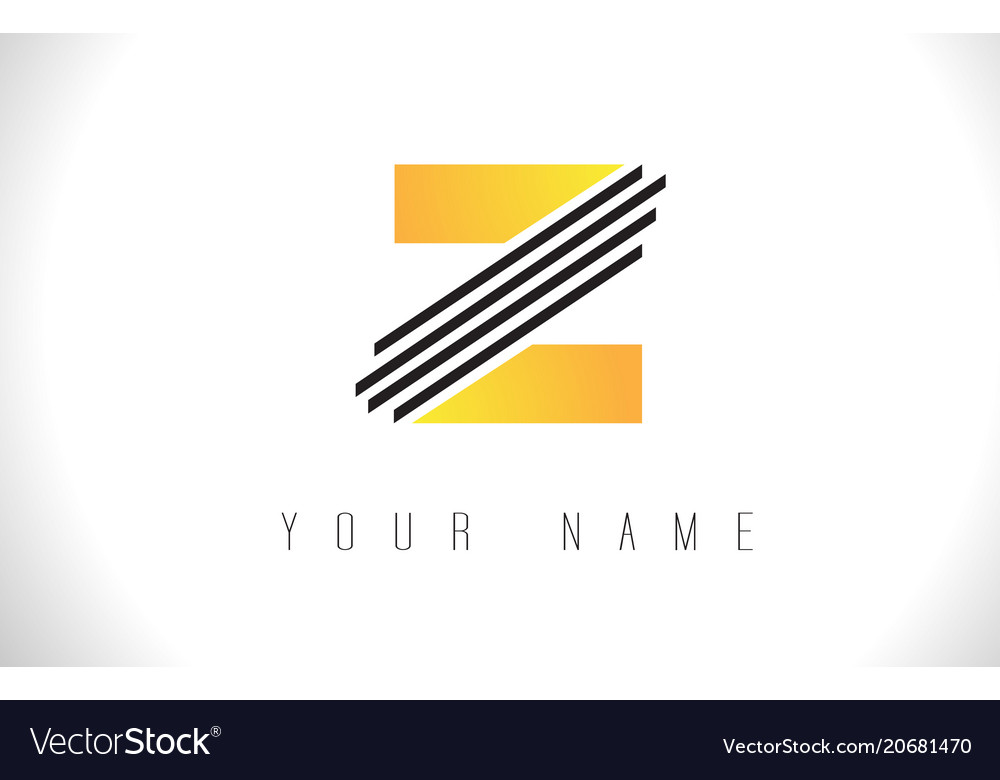z black lines letter logo creative line letters vector image