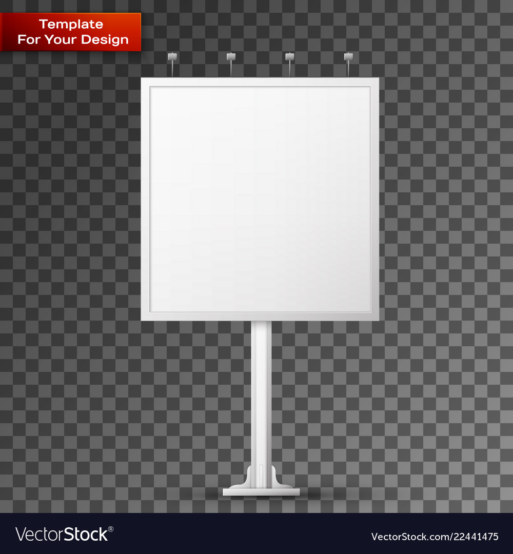 Blank billboard screen isolated Royalty Free Vector Image