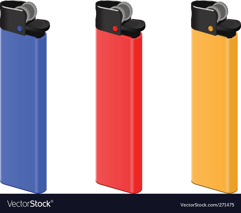 Colored lighters Royalty Free Vector Image - VectorStock