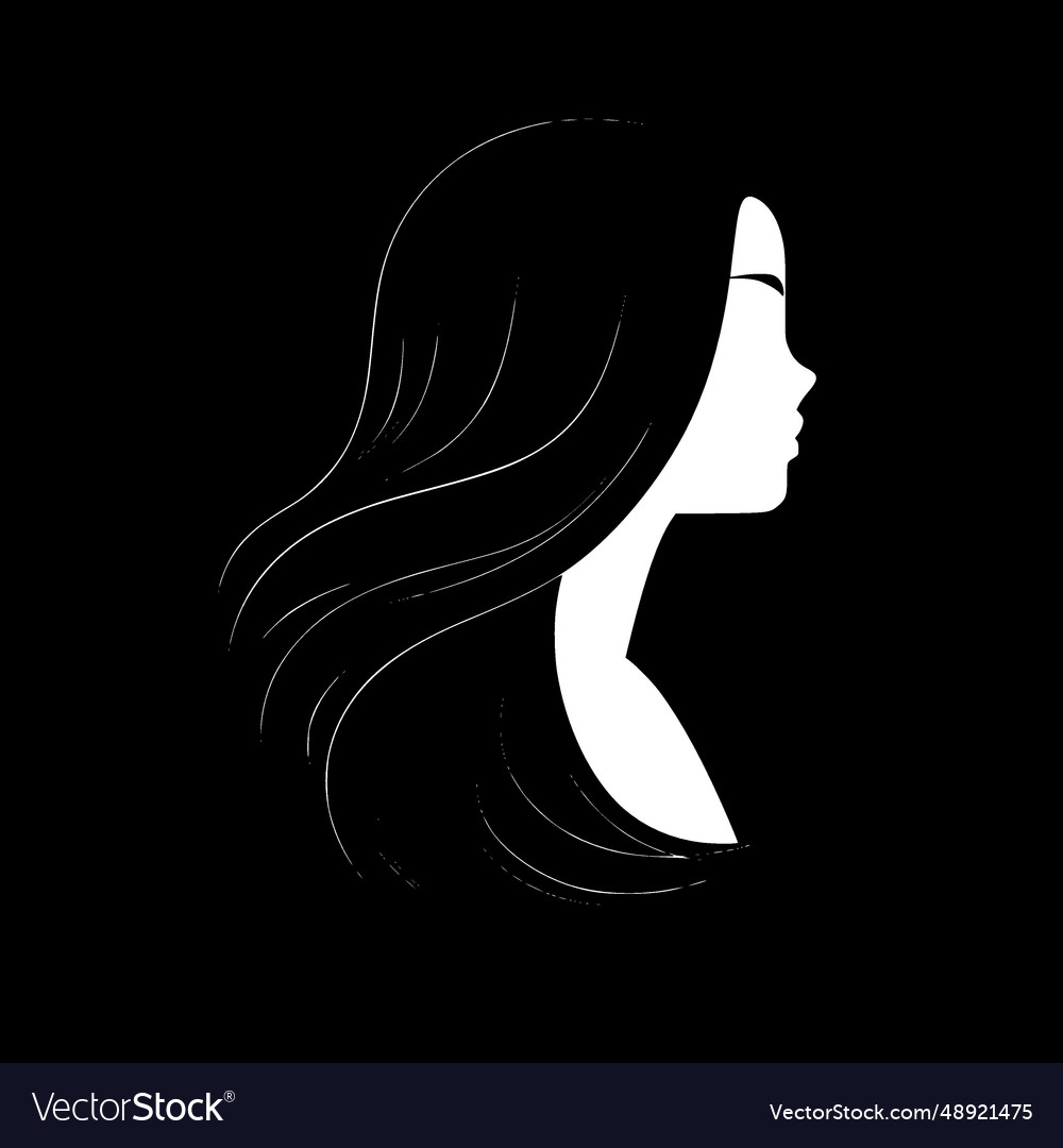 Hair - black and white Royalty Free Vector Image