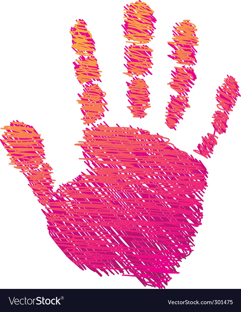 Hand print Royalty Free Vector Image - VectorStock