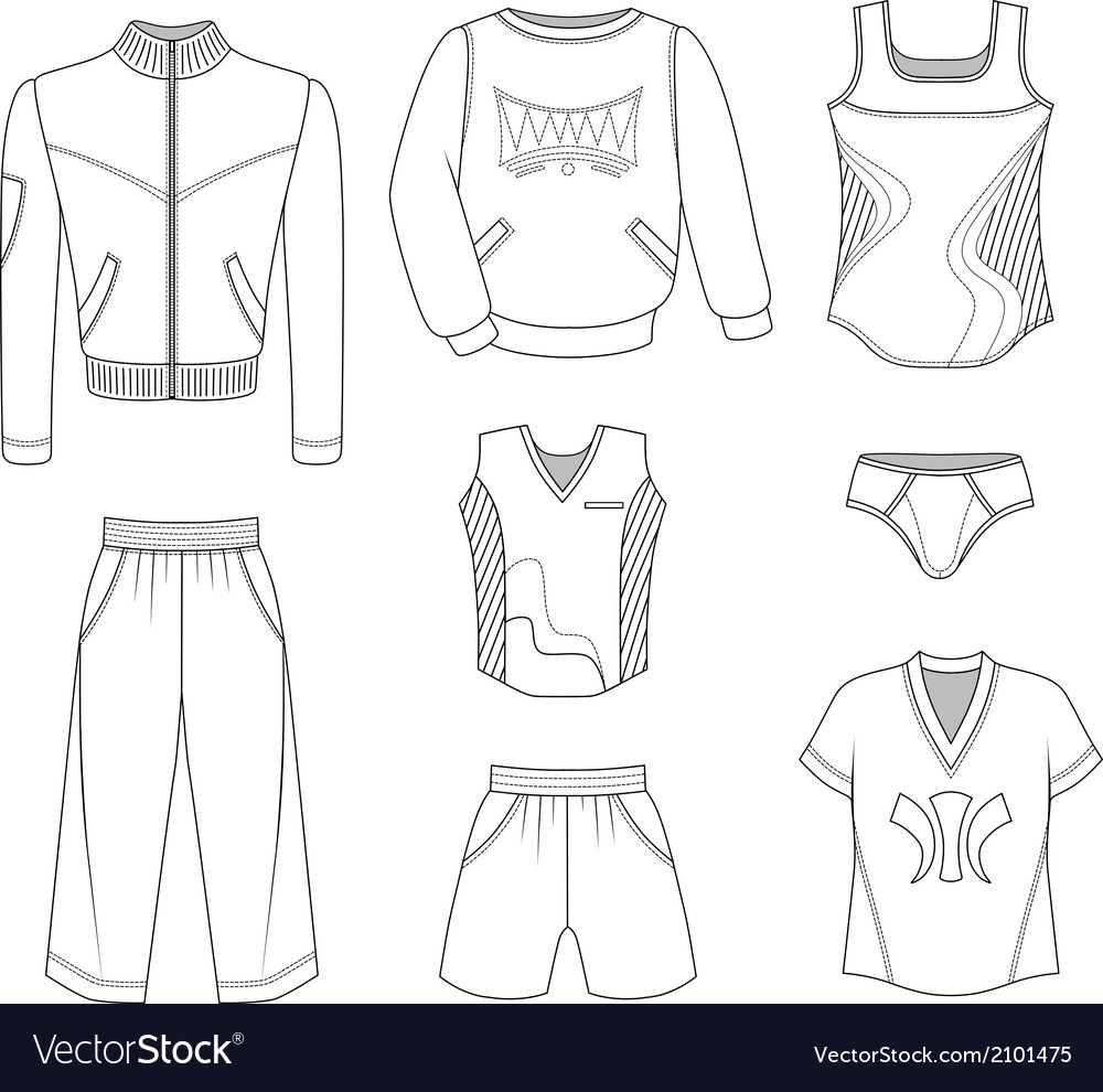 Man set tricot clothes Royalty Free Vector Image