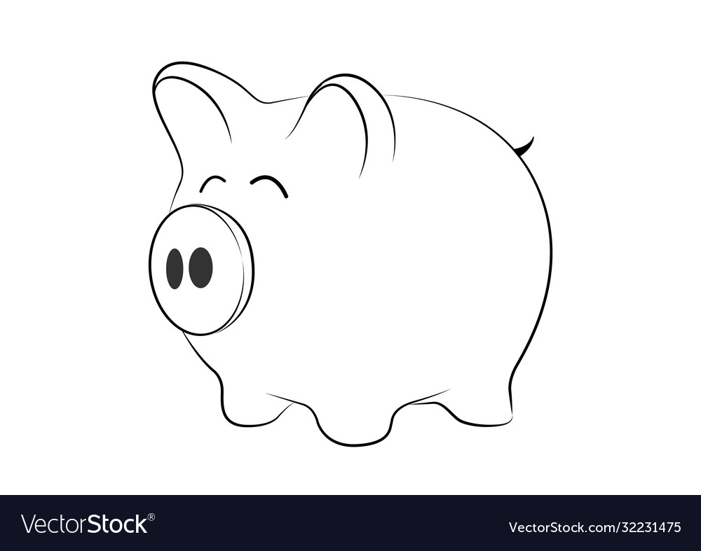 Piggy bank Royalty Free Vector Image - VectorStock