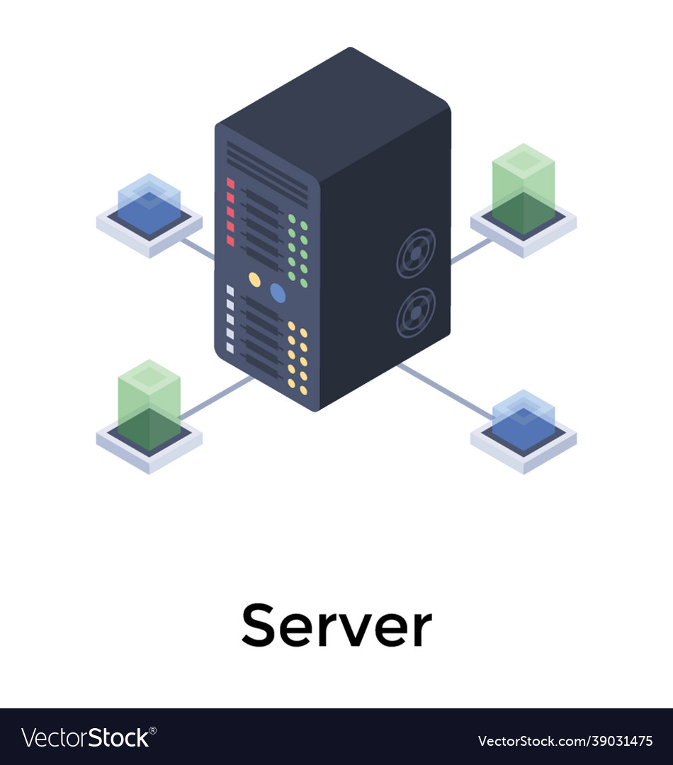 Server room Royalty Free Vector Image - VectorStock