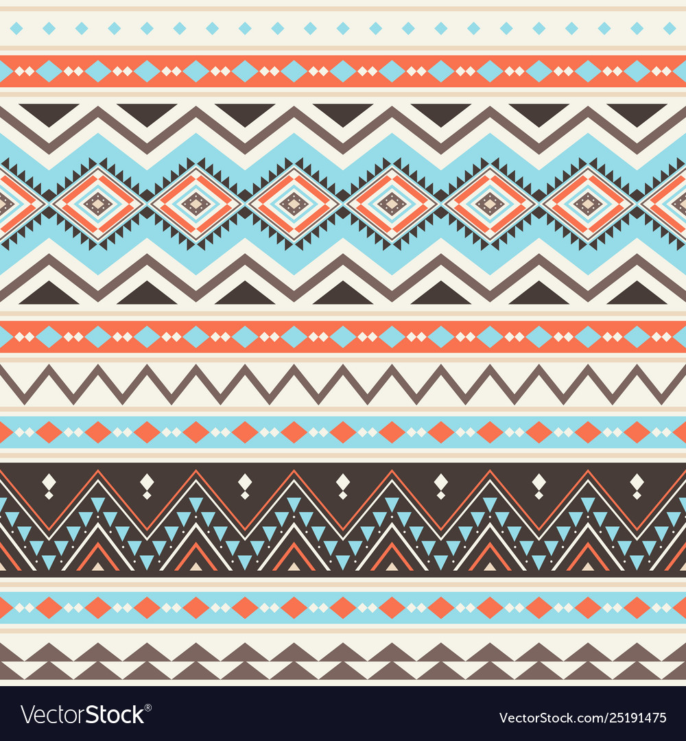 Tribal geometric seamless pattern Royalty Free Vector Image