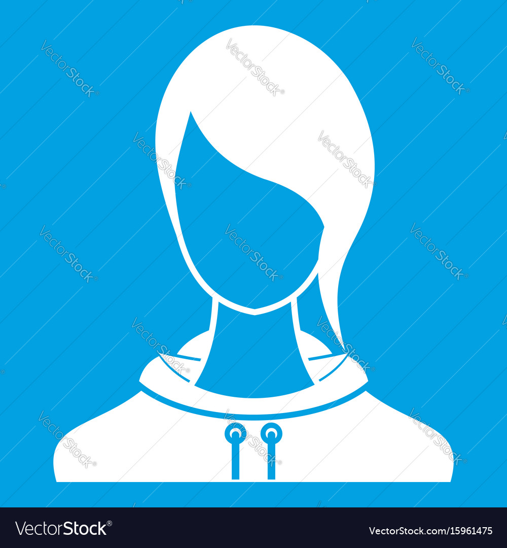 Woman Icon White Royalty Free Vector Image Vectorstock