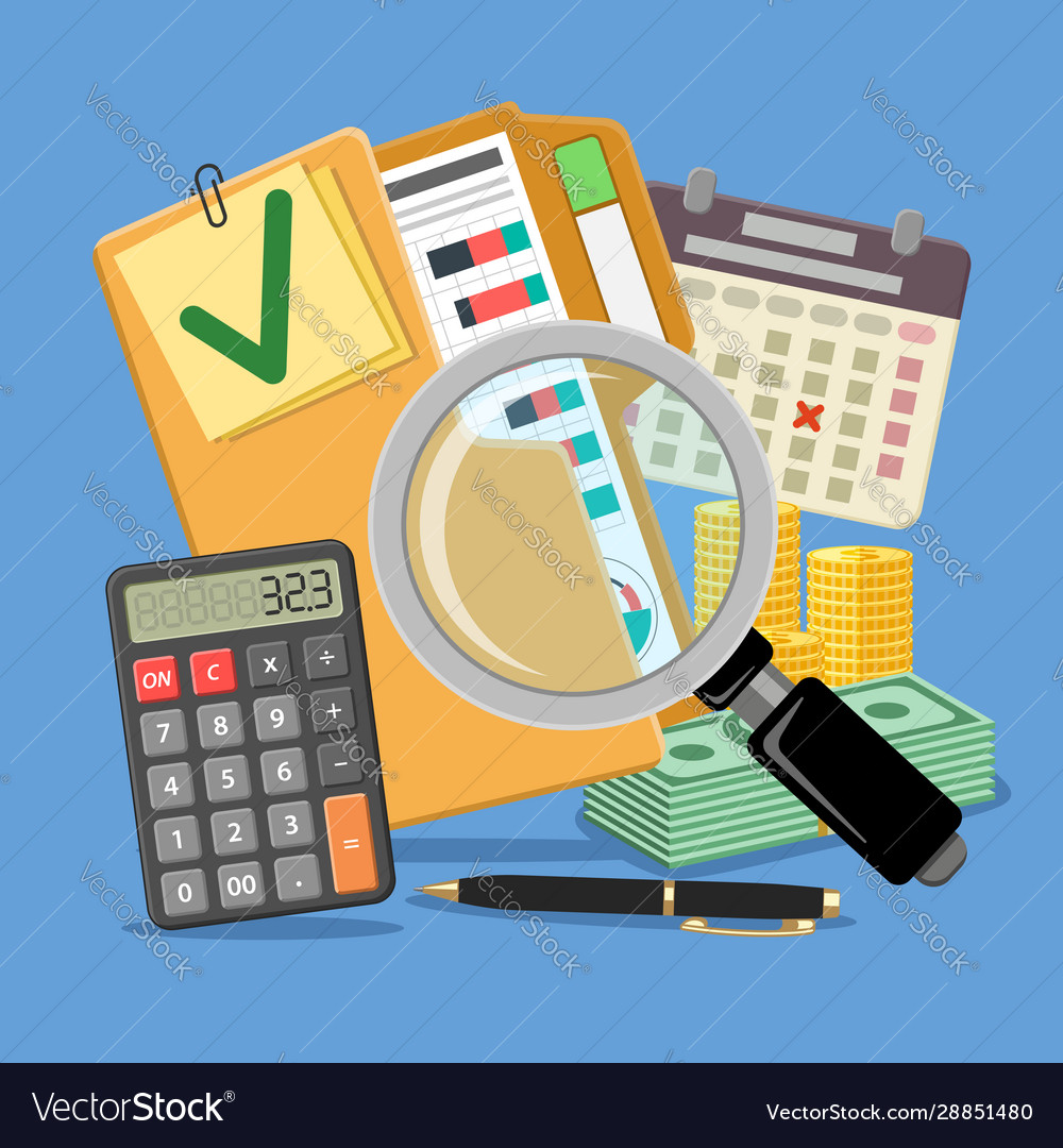 Audit And Tax Banner Royalty Free Vector Image