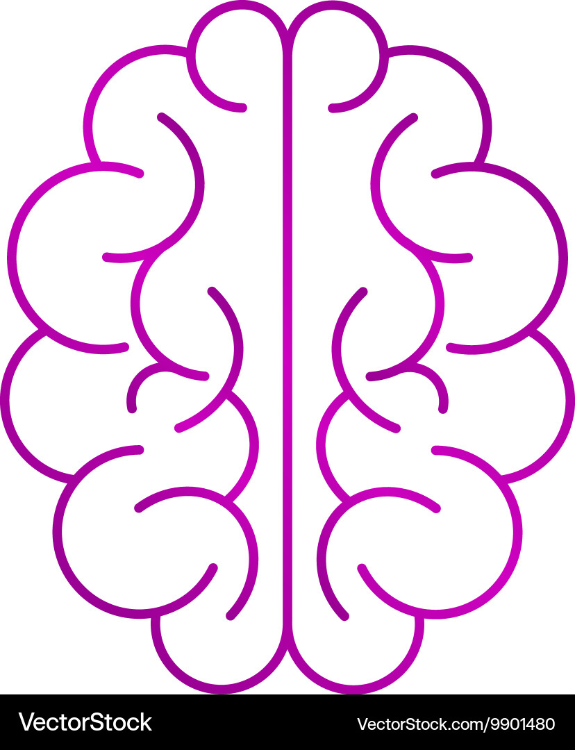 Brain icon Flat style Royalty Free Vector Image