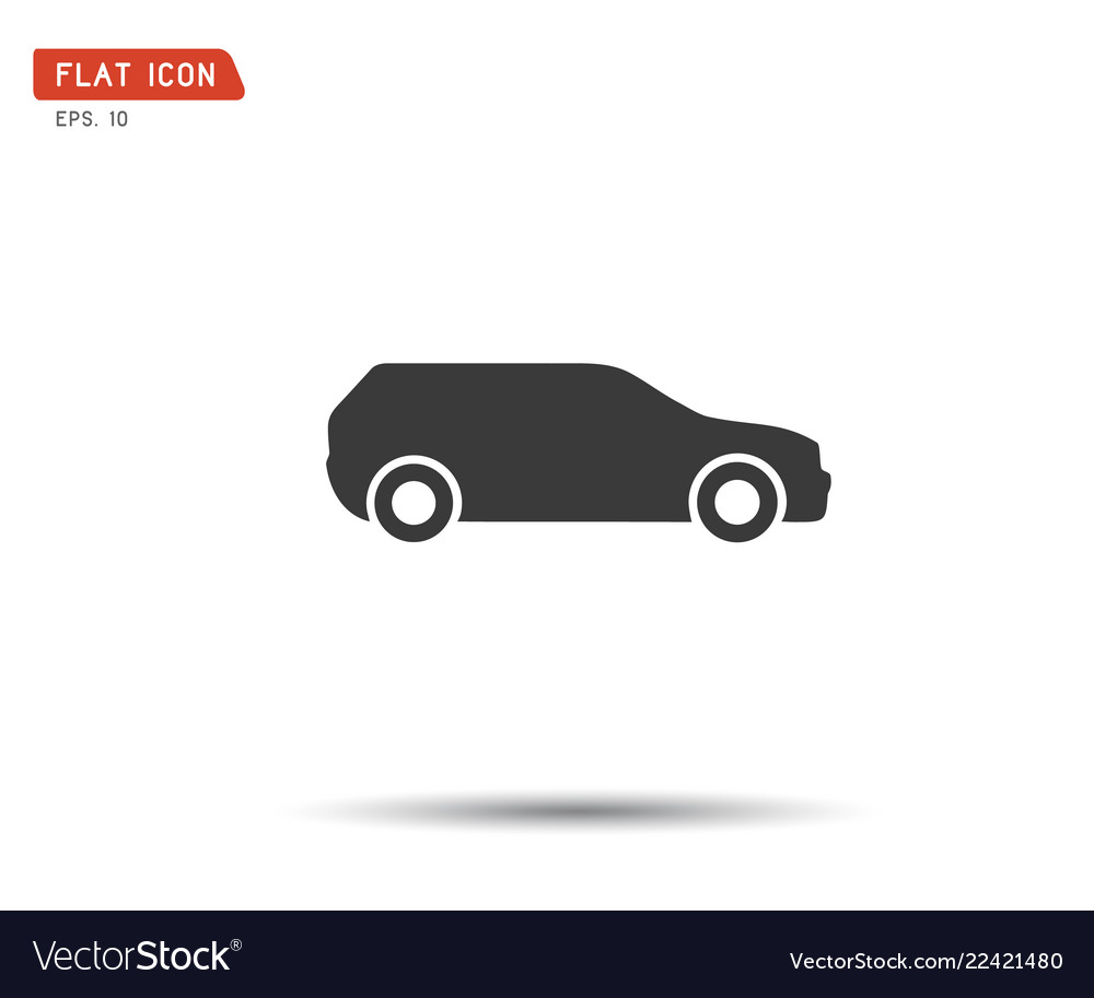 Car icon flat logo Royalty Free Vector Image - VectorStock