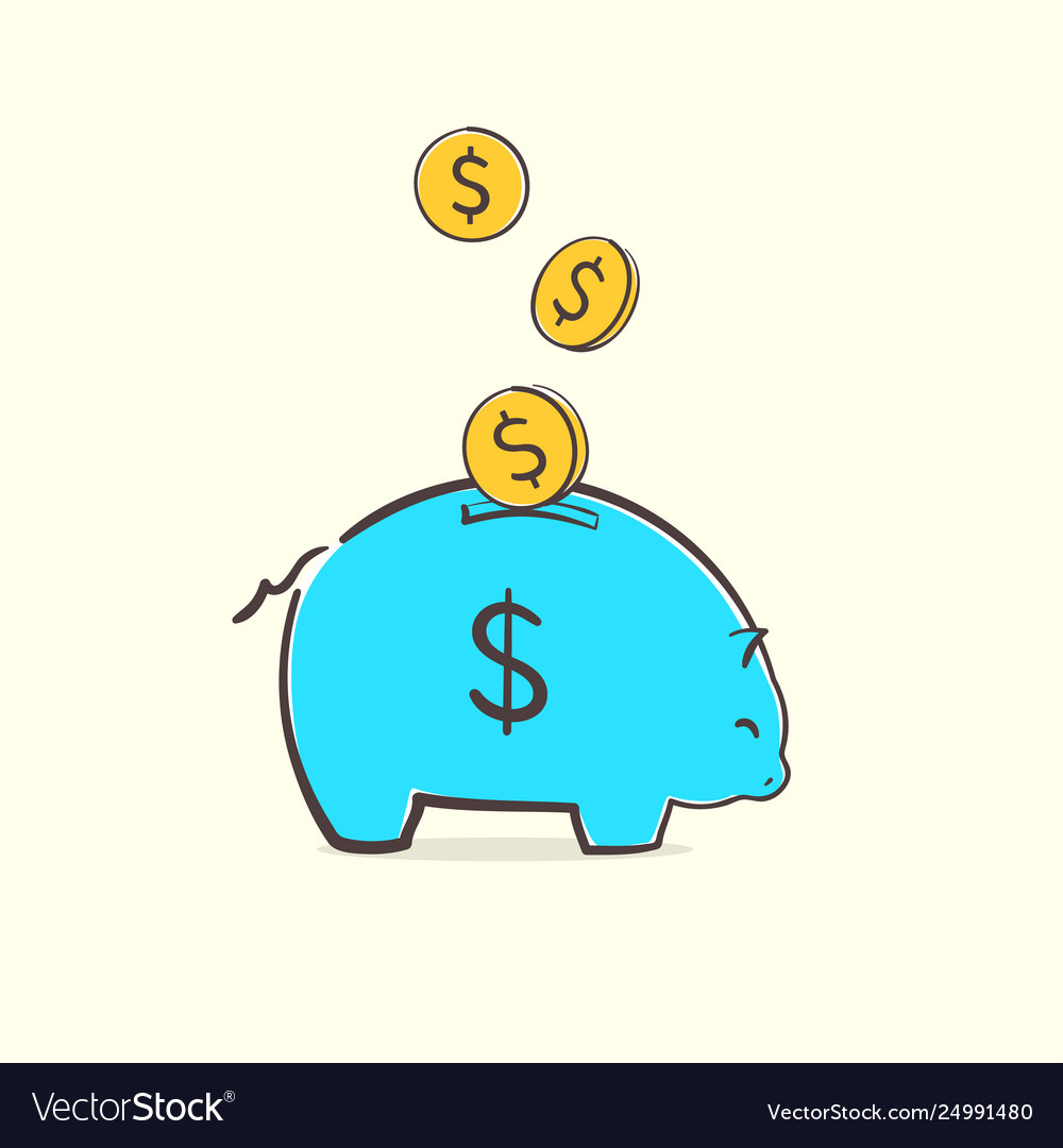 Piggy Bank Icon A Saving Or Investment Plan Vector Image