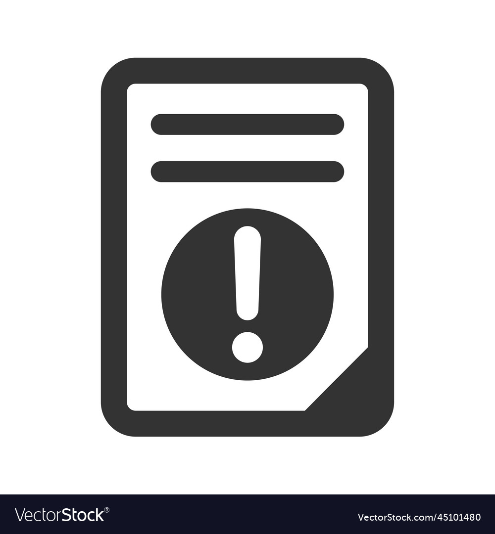 Risky file icon Royalty Free Vector Image - VectorStock