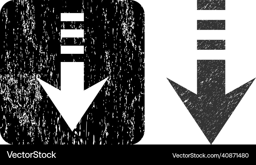 Textured send down carved stamp seal Royalty Free Vector