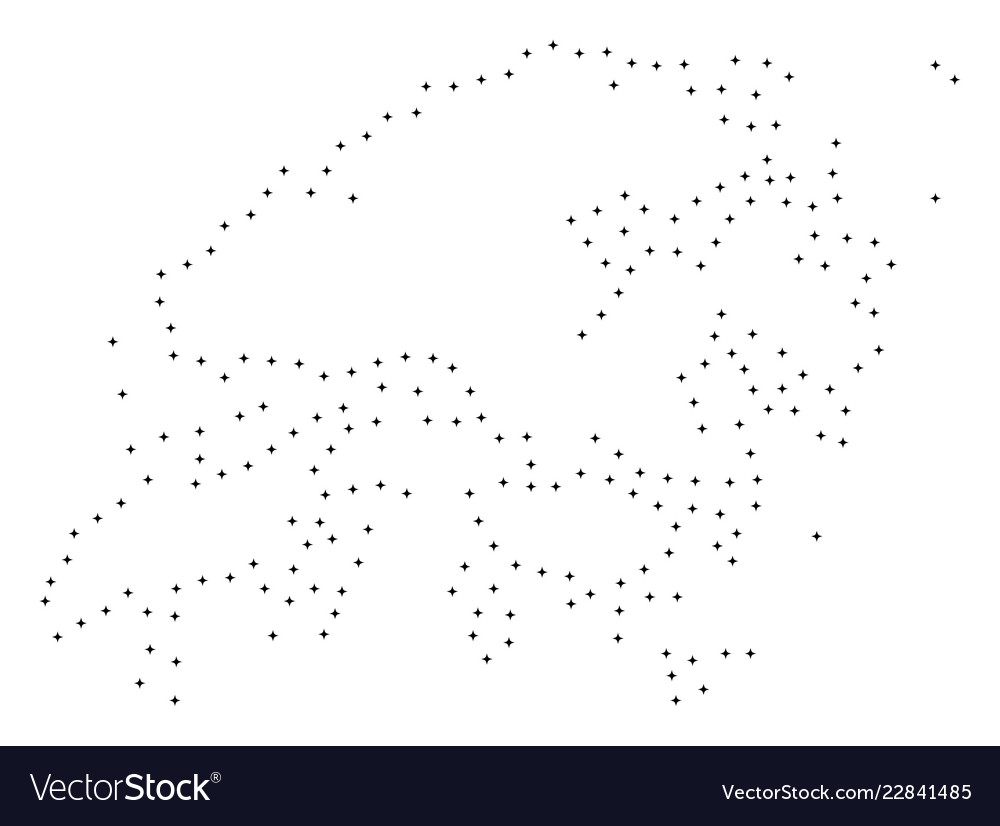 Dotted Stroke Hong Kong Map Royalty Free Vector Image