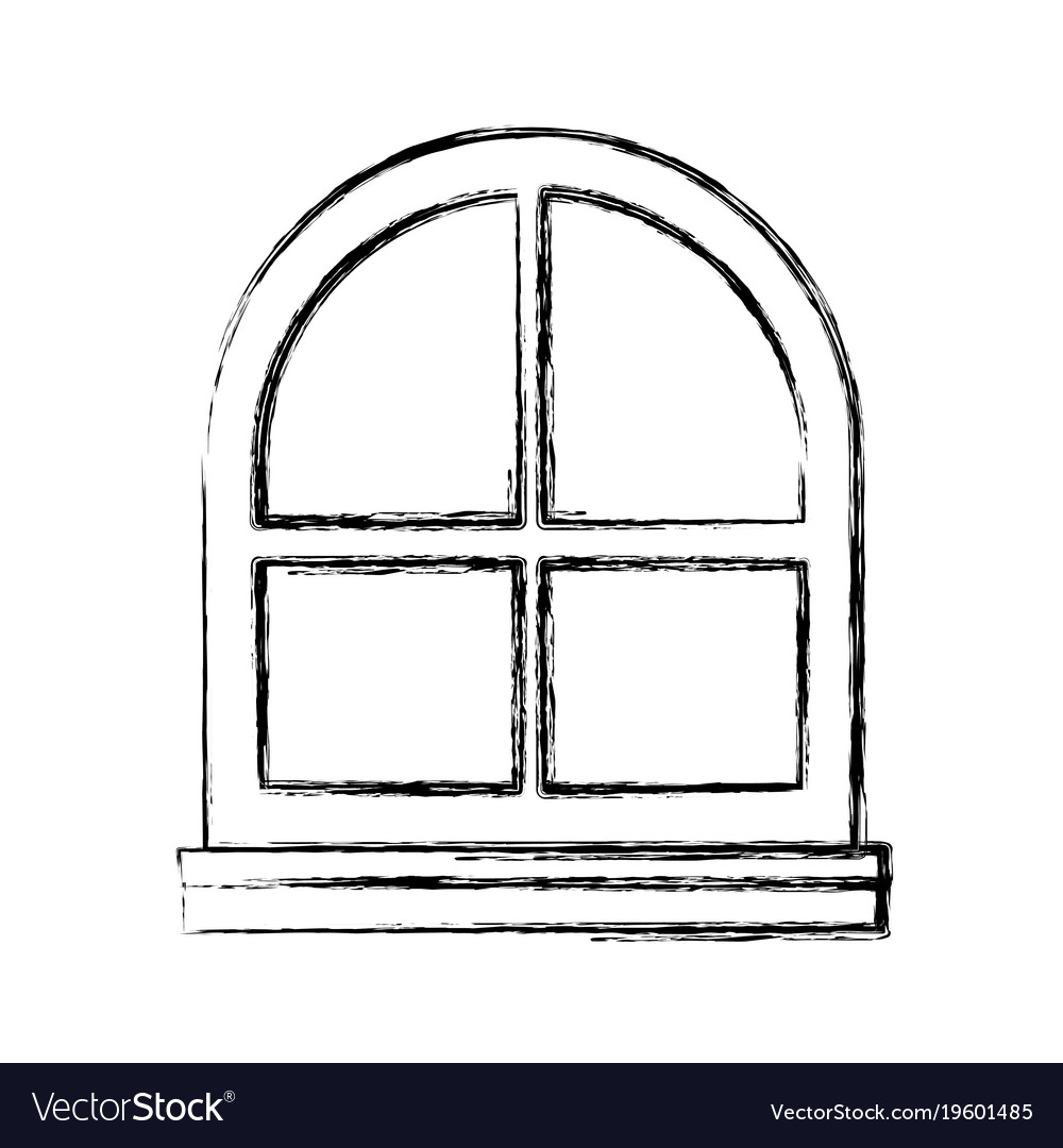 Interior window isolated Royalty Free Vector Image