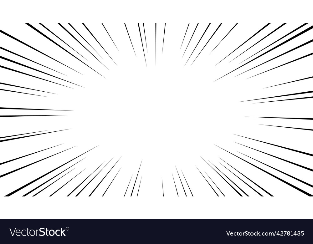 Manga speed burst frame radial anime lines Vector Image