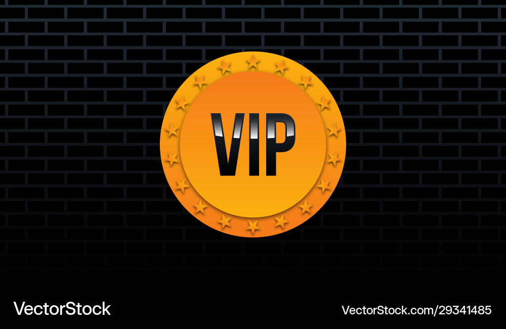 Vip Badge Web Banner Design Discount Card Vector Image