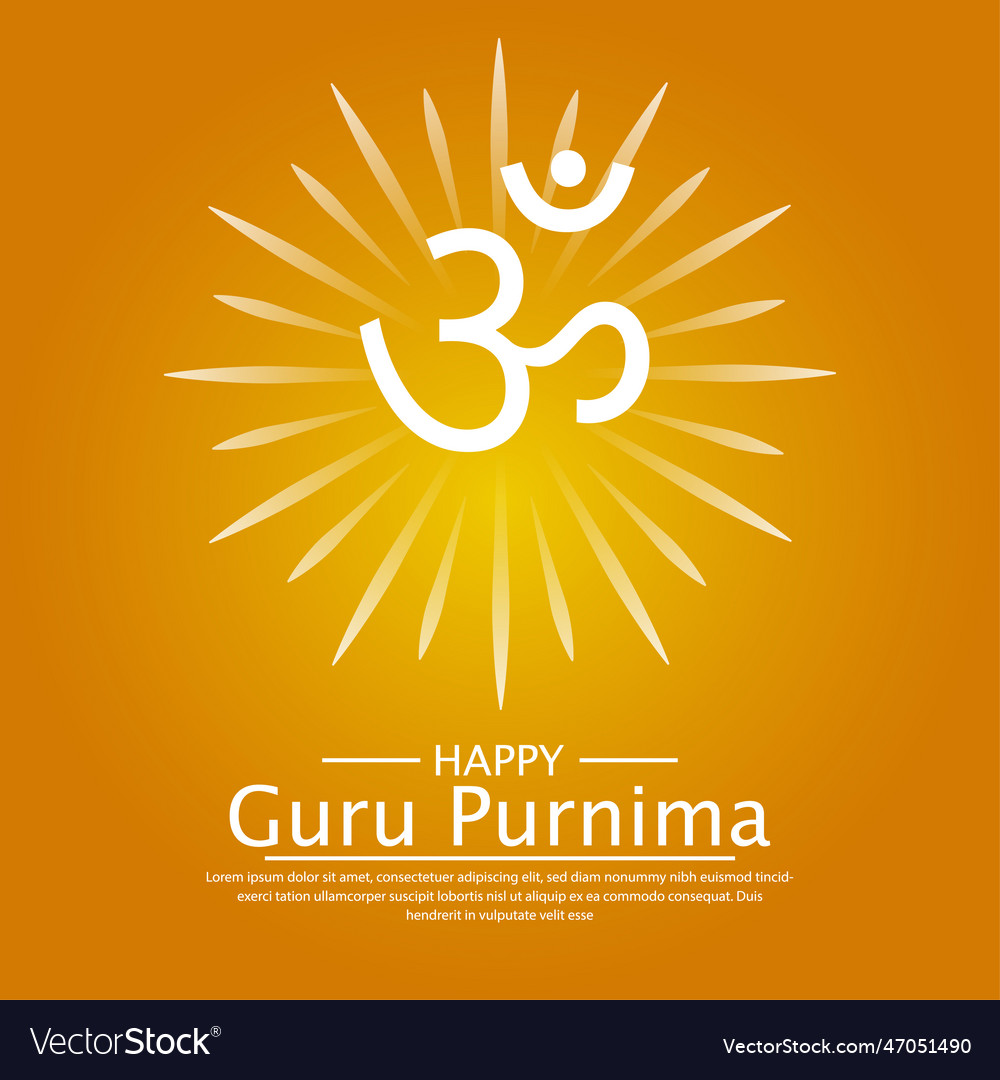 Happy guru purnima wishing post design file Vector Image