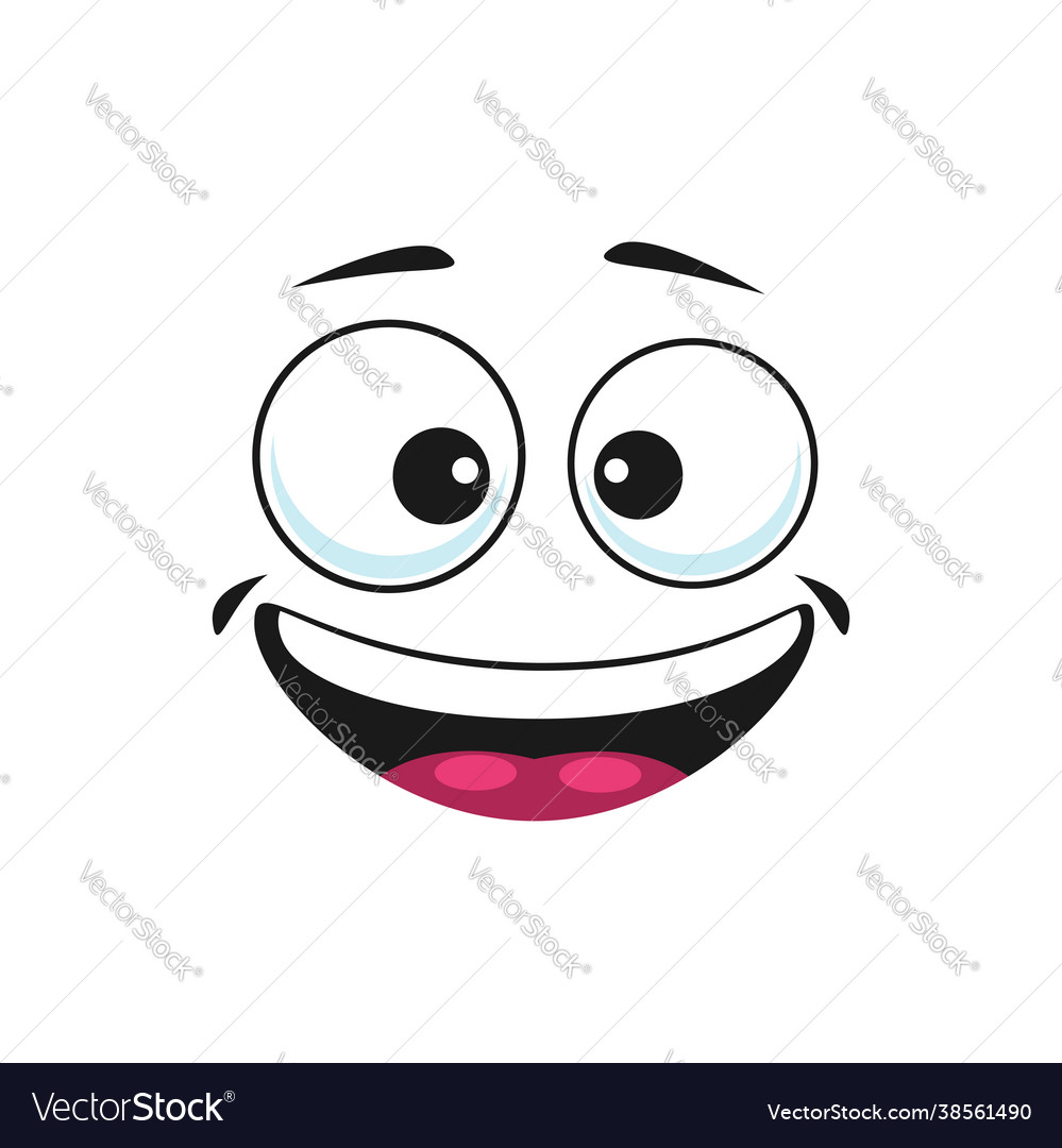 Happy smiley with open mouth isolated emoticon fun