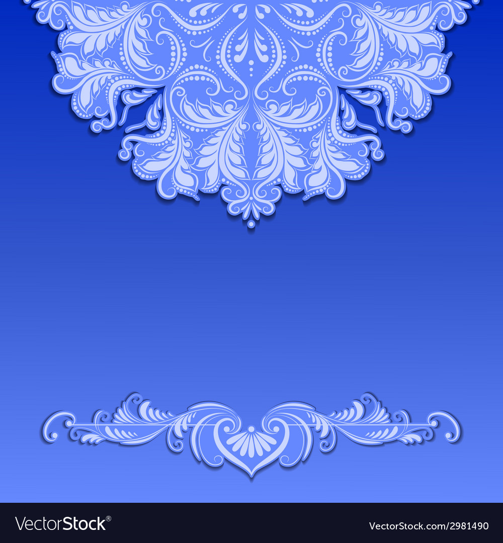 Lace pattern with shadow Royalty Free Vector Image