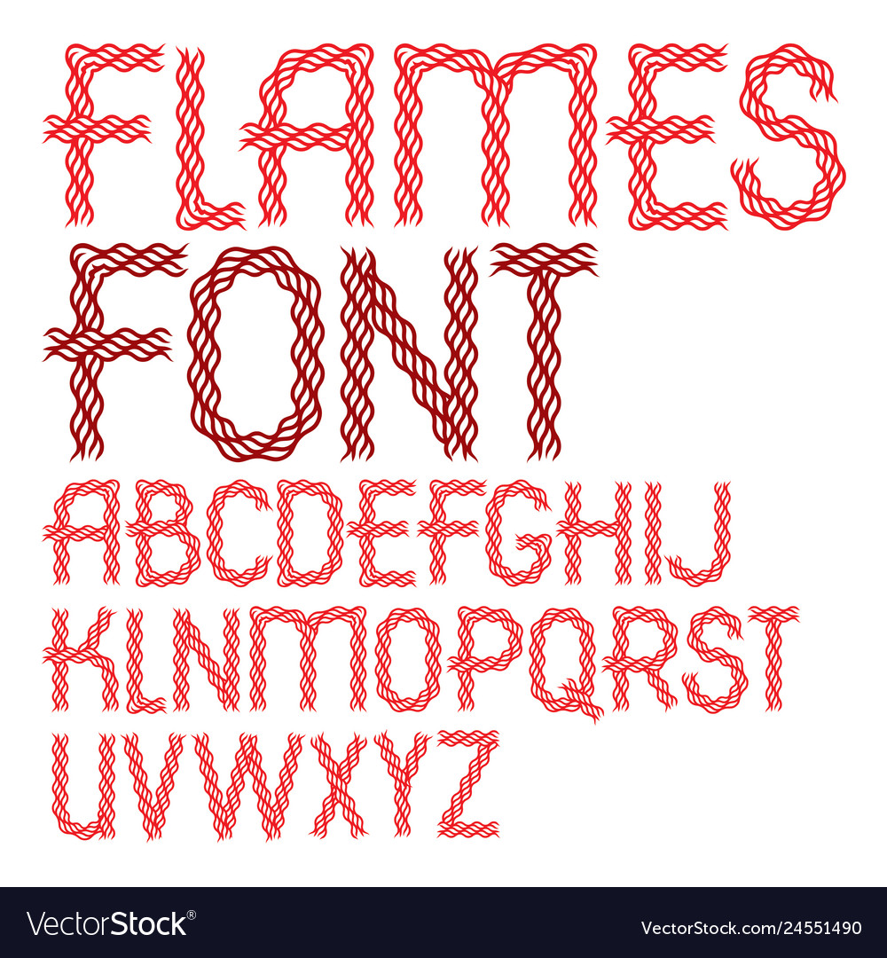 Set of capital alphabet letters isolated made Vector Image