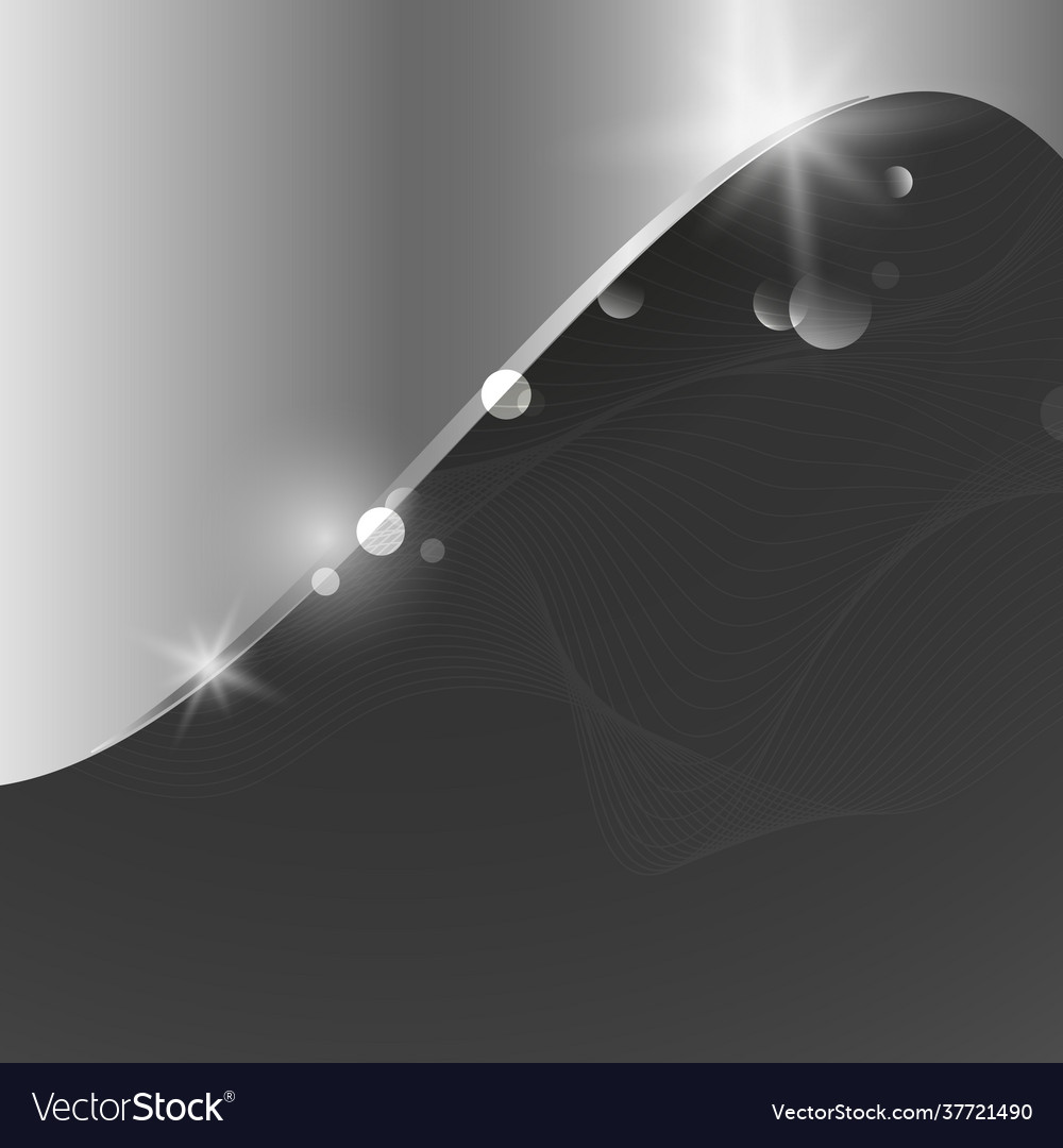 Silver wave abstract background Royalty Free Vector Image