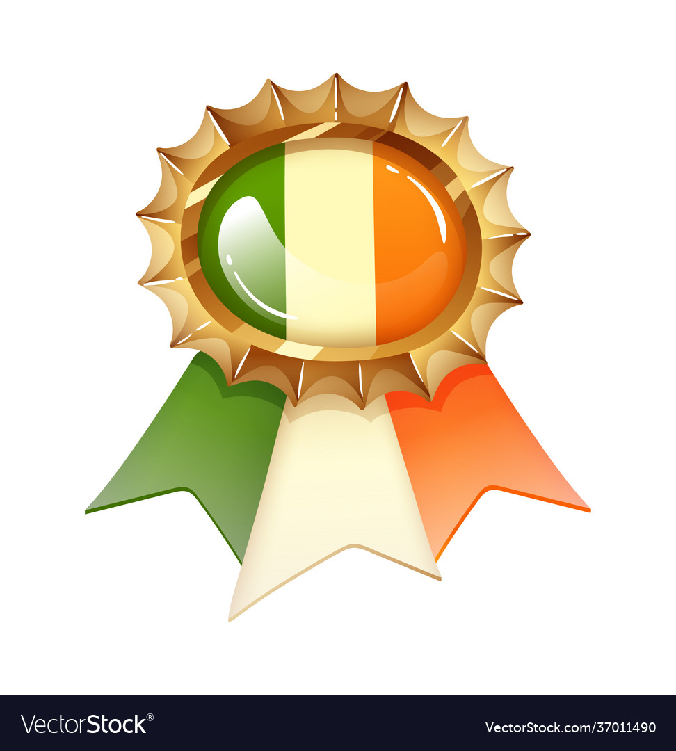 Traditional irish ribbon in form medallion Vector Image